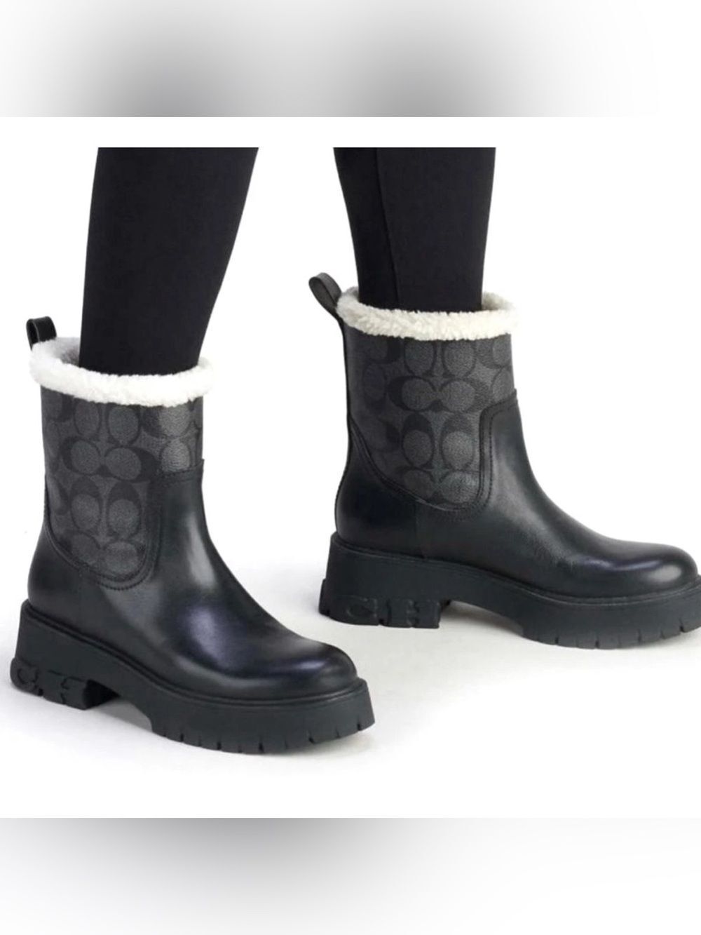 Coach Raina Signature Jacquard Leather Boot Size 8.5~ Pristine